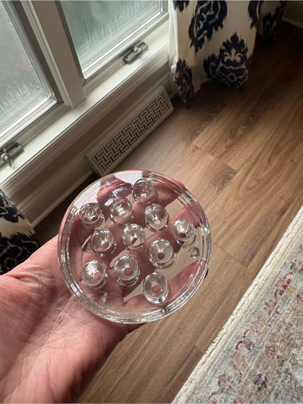Vintage Glass Flower Frog